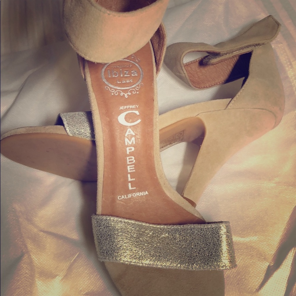 Jeffrey Campbell Tan Strap Pumps